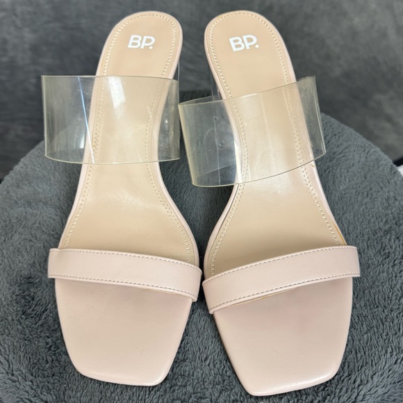 BP Women's Nude Clear Strap Heels - Picture 2 of 6